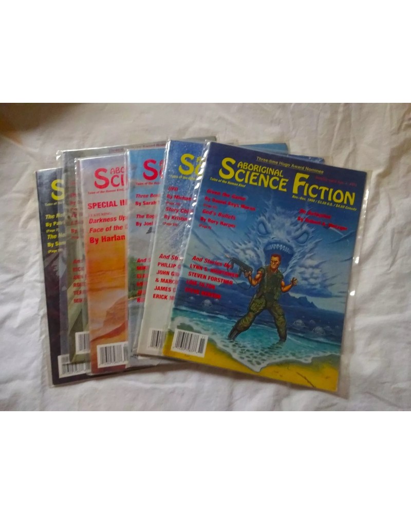 ABORIGINAL SCIENCE FICTION Tales of the Human Kind 7-1990 - 5-1991 6 High Grades