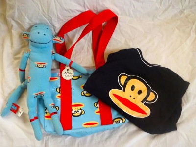 PAUL FRANK LIMITED EDITION FLEXIBLE PLUSH SOCK DOLL, CARRY BAG & TANK TOP NEW