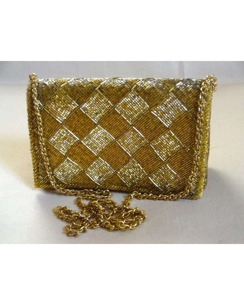 Walborg Asian Beaded Evening Cocktail Clutch Bag EXQUISITE Vintage bag