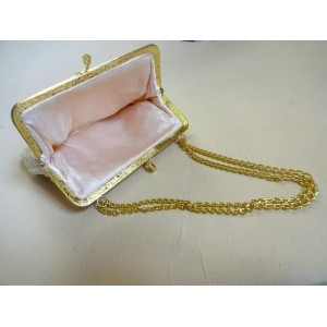 Walborg WHITE Beaded Evening Cocktail RETRO Clutch Bag EXQUISITE