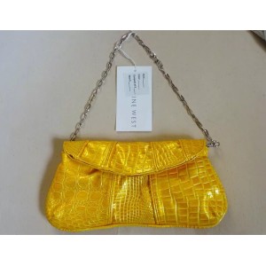 NINE WEST YELLOW CROC PATTERN CROSSBODY BAG NWT