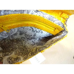 NINE WEST YELLOW CROC PATTERN CROSSBODY BAG NWT