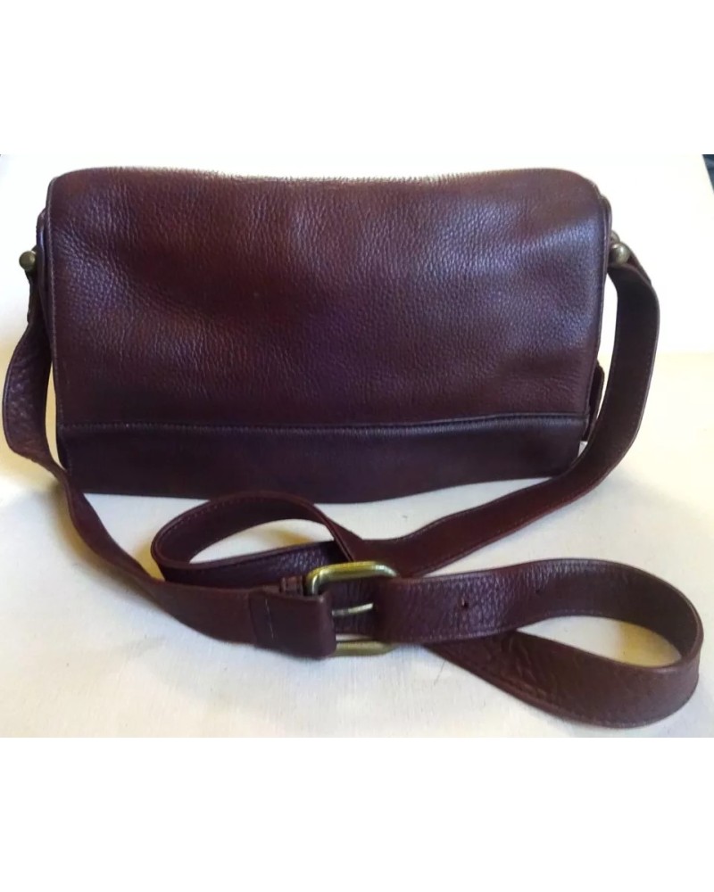 Sabina New York Genuine Saddle Leather Crossbody Bag Satchel