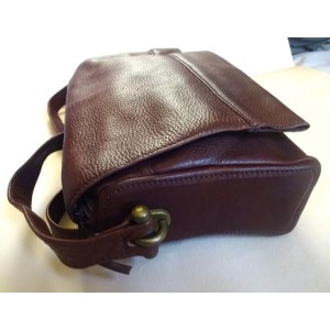 Sabina New York Genuine Saddle Leather Crossbody Bag Satchel