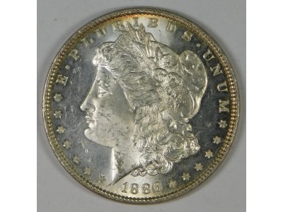 1886 $1 PL Morgan Silver Dollar Coin